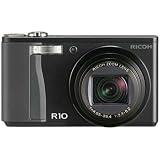 Ricoh R10 - Digital camera - compact - 10.0 Mpix - optical zoom: 7.1 x - supported memory: SD, SDHC - black
