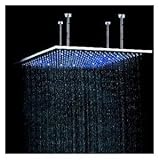 Buy 20 inch Stainless Steel Shower Head with Color Changing LED Light by Max