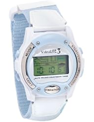 Vibralite 3 White with Pale Blue Trim