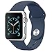 FanTEK Sport Style Soft Silicone Replacement Strap for Apple Wrist Watch, 38mm M/L - Midnight Blue