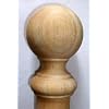 2 inch Unfinished Hardwood Ball Finial 1/pack [CAPITOL CITY LUMBER]