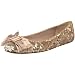 Kate Spade New York Women's Flash Ballet Flat,Gold Mini Sequins/Metallic Nappa/Beige Satin Bow,8 M US