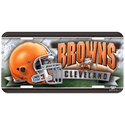 Cleveland Browns NFL Embossed Metal License Plate Auto Car Front Novelty Tag