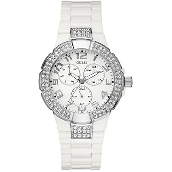 GUESS - U11622L3 - analogico - Ladies Watch - Bianco Plastica Bracciale GUESS - U11622L3 - Analogique - Montre Femme - Bracelet en plastique blanc