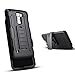 STARSHOP Heavy Duty Dual Layers Full Protection  Hybird Case with Kickstand and Locking Belt Swivel Clip for LG G Stylo 2 - Black