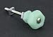 Antique Milk Green Glass Knob 1