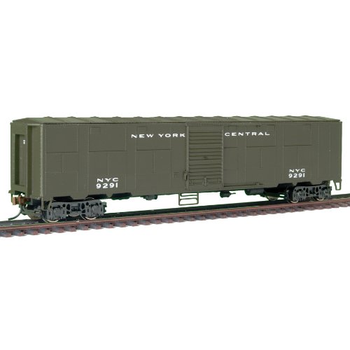 Walthers HO Scale Express Box Car (Rebuilt Troop Sleeper) - Assembled - New York Central (Grey)-image