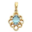 14K Yellow Gold Aquamarine Pendant