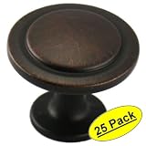 Cosmas 5560ORB Oil Rubbed Bronze Cabinet Hardware Round Knob - 1-1/4" Diameter - 25 Pack