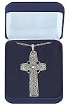 Sterling Silver 2 1/4" Celtic Cross Necklace 926-S