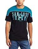 NHL Men's San Jose Sharks Neutral Zone Short Sleeve Crew (Black, Medium)
