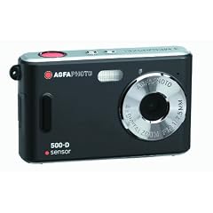 AgfaPhoto sensor 500-D Digitalkamera (3 Megapixel, 4-fach digitaler Zoom, 5,1 cm (2 Zoll) Display) schwarz