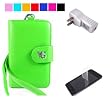 Ipod Touch 3g USB Wall Charger + 3rd Generation Ipod Touch Carrying Case + Screen Protector Kit + Cloth (ipod touch 3, Green Wallet)