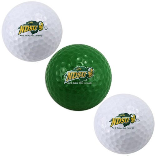 North Dakota State Bison Three Pack Of Golf Balls