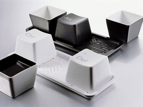 Cute Keyboard Coffee Tea Mug Cup Set