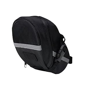 BOGZON Waterproof Mountain Bicycle Rear Seat Pack, Bike Saddle Bag / Handlebar Bag / Strap-on Bag / Toolkit, Black