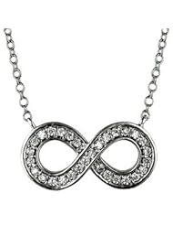 STERLING SILVER CZ INFINITY NECKLACE