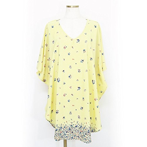 （ブラットワイエフ）BRADYF Veliero（ヴァリエーロ） 『ゆったりラフに大人シルエット』フラワー プリント ベルト付き チュニック/チュニック ワンピース FREE イエロー