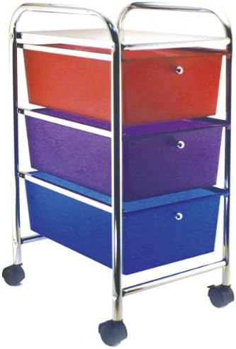 Brand New Cropper Hopper Home Center Rolling Cart W/3 Drawers-15.25""X26""X13"" Multicolor Brand New
