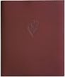 Burgundy Embossed Fleur-de-Lis Leather Brag Book