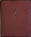 Burgundy Embossed Fleur-de-Lis Leather Brag Book