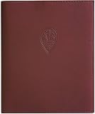 Review Italian Leather Albums  / Burgundy Embossed Fleur-de-Lis Leather Brag Book