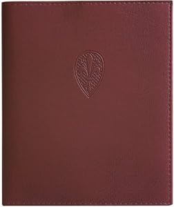 Burgundy Embossed Fleur-de-Lis Leather Brag Book