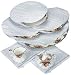 Kitchen & Housewares : Deluxe Vinyl Accessory Case, Set of Six (White) (Sizes Vary)