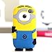 iTitan Yellow Minion With One Eye {Minion Character} Soft and Smooth Silicone Cute 3D Fitted Bumper Gel Case for iPod 4 (4G) 4th Generation iTouch by Apple 