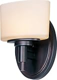 Maxim Lighting 9021DWOI Lola 1-Light ADA Compliant Wall Sconce, Oil Rubbed Bronze Finish with Dusty White Glass