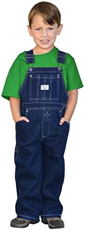 West End Blues Little Boys or Little Girls Soft Washed Denim Bib Overall Set (Green 3T)