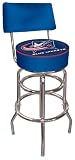 NHL Columbus Blue Jackets Padded Bar Stool with Back