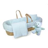Tadpoles Micro-Chenille Moses Basket Gift Set in Blue