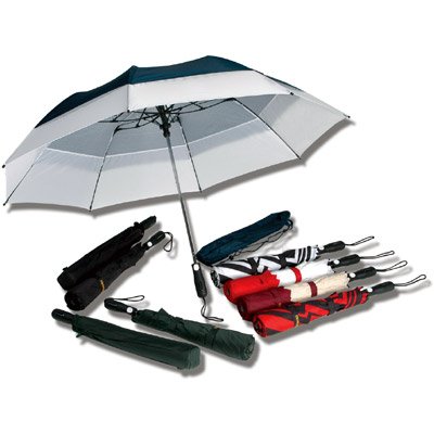 Windbrella Products Corp. 58-inch Georgetown Folder Plus Umbrella - Black 40458BL