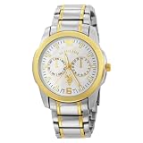 buy U.S. Polo Assn. Men's USC80030 Two-Tone Silver Dial Metal Link Watch