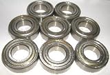 8 Bearing 6205ZZ 25x52x15 Shielded Ball Bearings