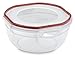 Sterilite Ultra-Seal 2.5 Qt Bowl, Airtight Food Storage Container, Plastic, Latching Lid, Microwave and Dishwasher Safe, Clear With Red Gasket, 4-Pack
