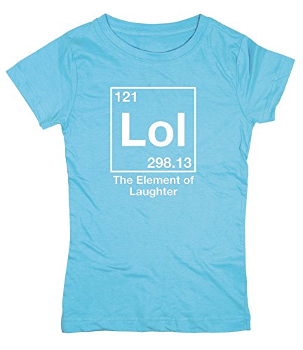 Element of Laughter Cute Nerd Funny – Youth Girls Shirt – Aqua – Small Element of Laughter Cute Nerd Funny – Youth Girls Shirt – Aqua – Small