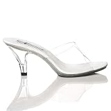 Highest Heel Women's HALLE-29, 3 Clear Mule