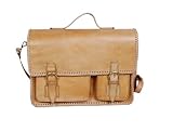 Handsewn Eco Friendly 100% Handmade Leather Laptop Bag - Vegetable Tanned and Chemical Free - Free PC Game with Every Purchase