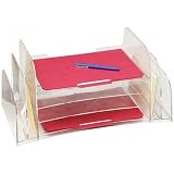 (Price/EA)Desk/Wall Sorter/Organizer, 4 Tray/4 Vane, Clear