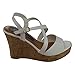 Beston EA49 Women's Strappy Slingback Platform Wedge Sandals Run Half Size Small