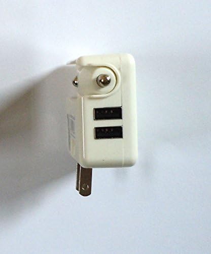 (2 Pack) All-in-one USB Travel Charger - Ac Wall Charger and 12v Dc Car Charger with Two Dual USB Output Ports - Perfect for Cell Phones and Tablets (White)