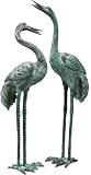 Large Bronze Crane Set