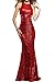 Ivydressing Damen Sexuell Paillette Etui-Linie Festkleid Partykleid Abendkleid