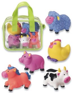 Childrens Toyshop  Third Party New : Cuckoo Alex Rub a Dub Farm Animals Squirters for the Tub bath toy