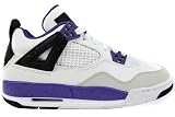 Air Jordan 4 Retro (GS) White/White-Ultraviolet-Ntrl Gry Size 7Y