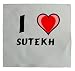 Personalized lens/glasses cleaning cloth with I love Sutekh (first name/surname/nickname)