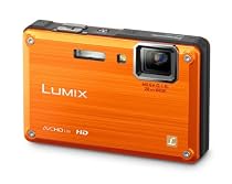 Panasonic DMC-FT1EG-D Digitalkamera (12 Megapixel, 4-fach opt. Zoom, 6,9 cm (2,7 Zoll) Display, Bildstabilisator, bis 3m wasserdicht) orange