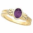 14K Yellow Gold Amethyst Ring